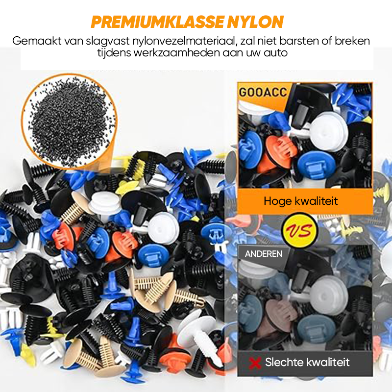 725 stuks autobevestigingsclips en bevestigingsverwijderaar