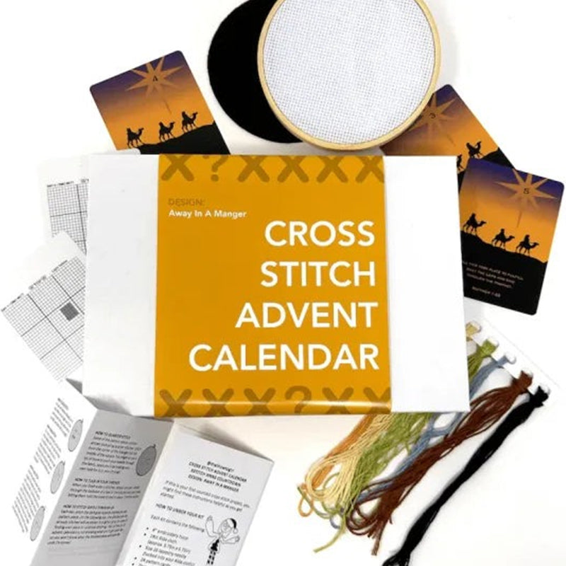 Kruissteek kerstadventskalender