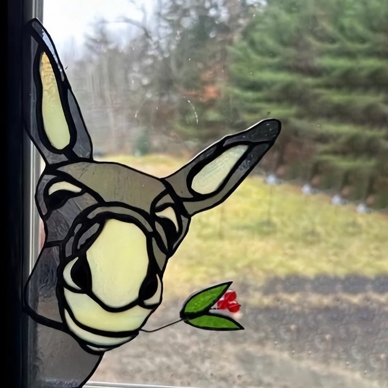 Grappige raamhoekdecoratie