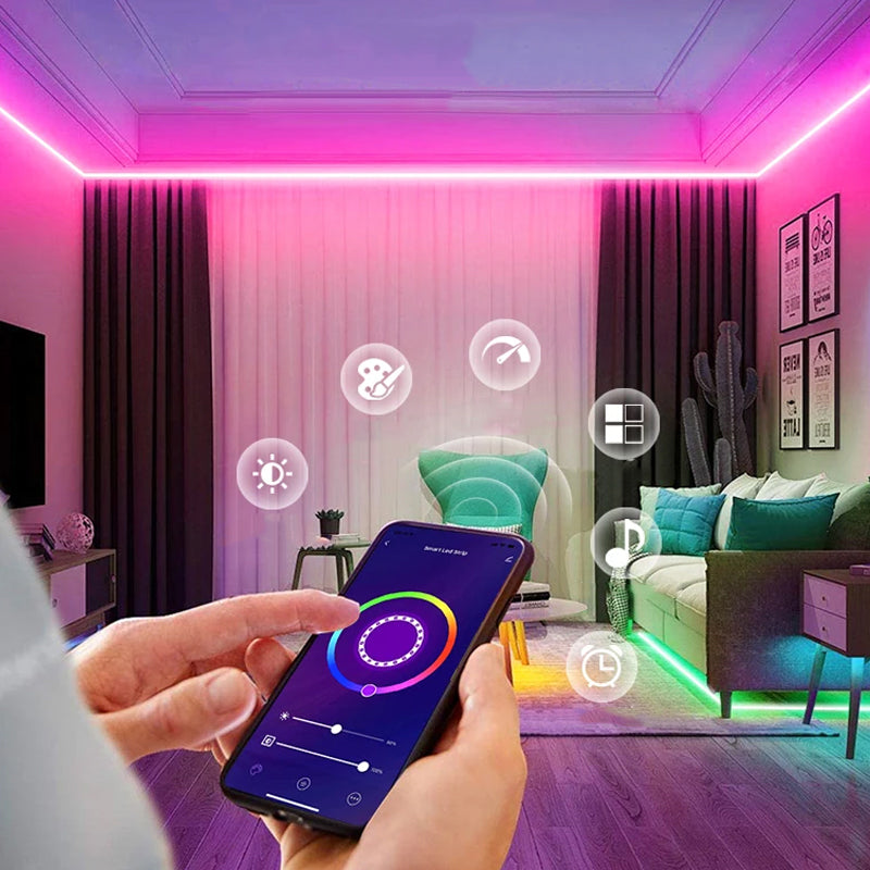 Verlichte muziek-neonstrip