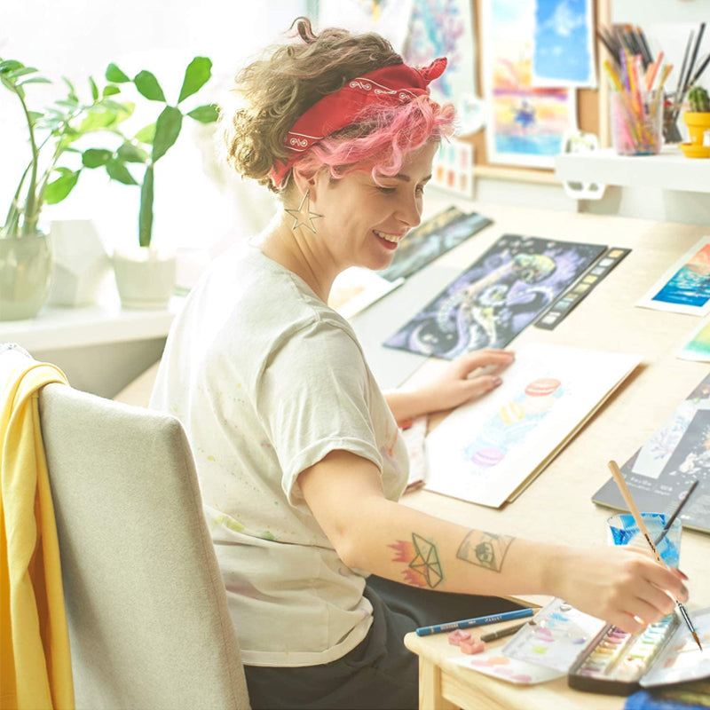 6/12 kleuren solide aquarelverfset