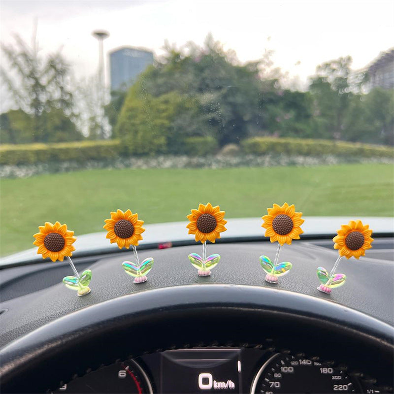 Schattig zonnebloem auto-ornament