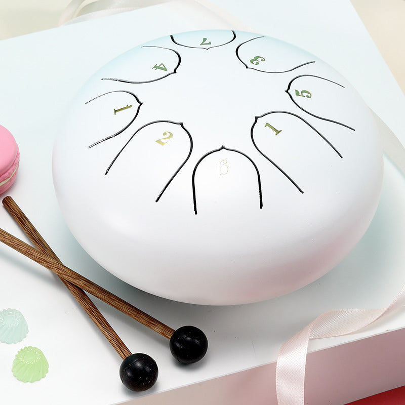 Boeddha stenen mini stalen tongdrum 6 inch geluid genezend drumstel