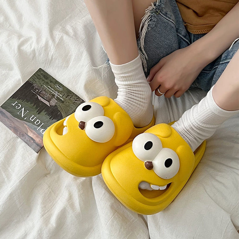 Grote ogen hond pantoffel