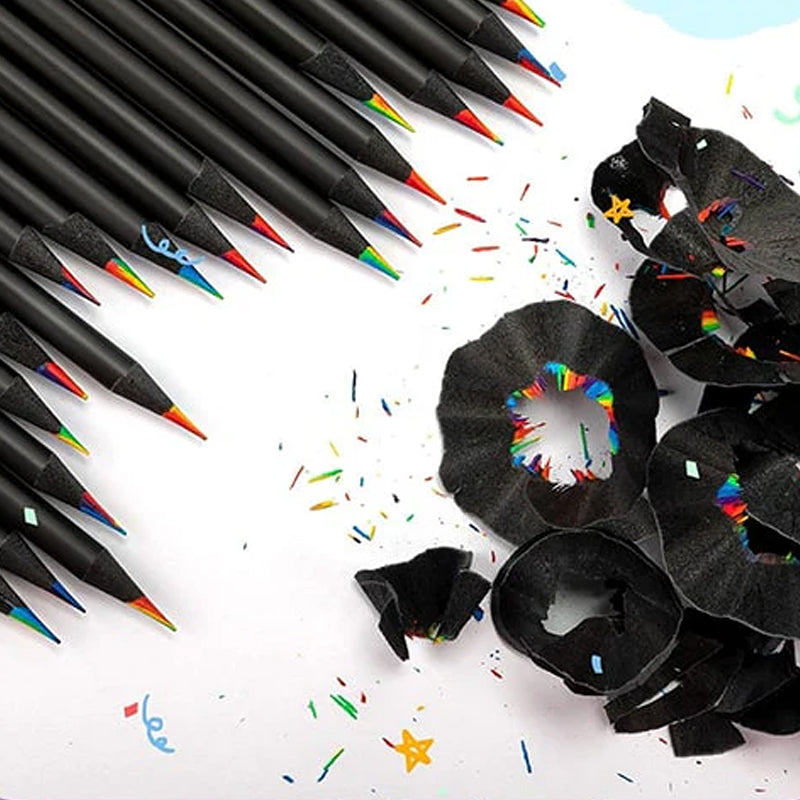 Leuk kleurpotlood met kleurverloop in regenboogkleuren