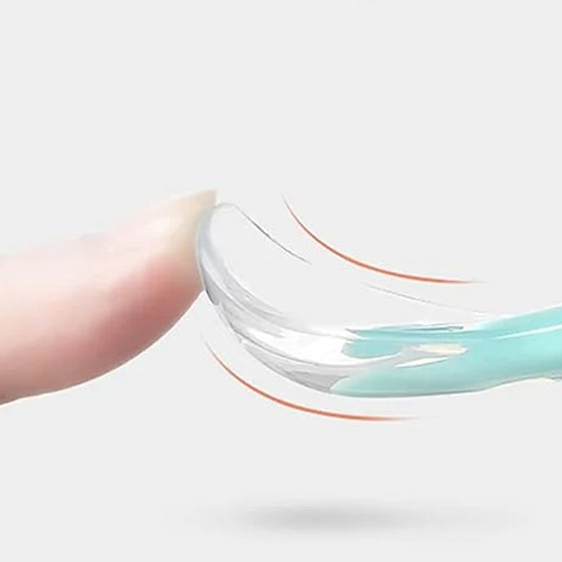 Siliconen babylepel met dubbele kop