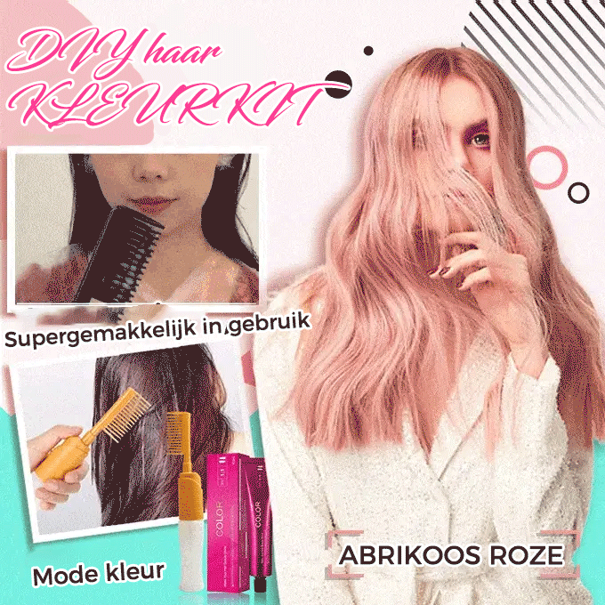 DIY Haarkleuring Kit (Haarverf + Fles Met Kam)