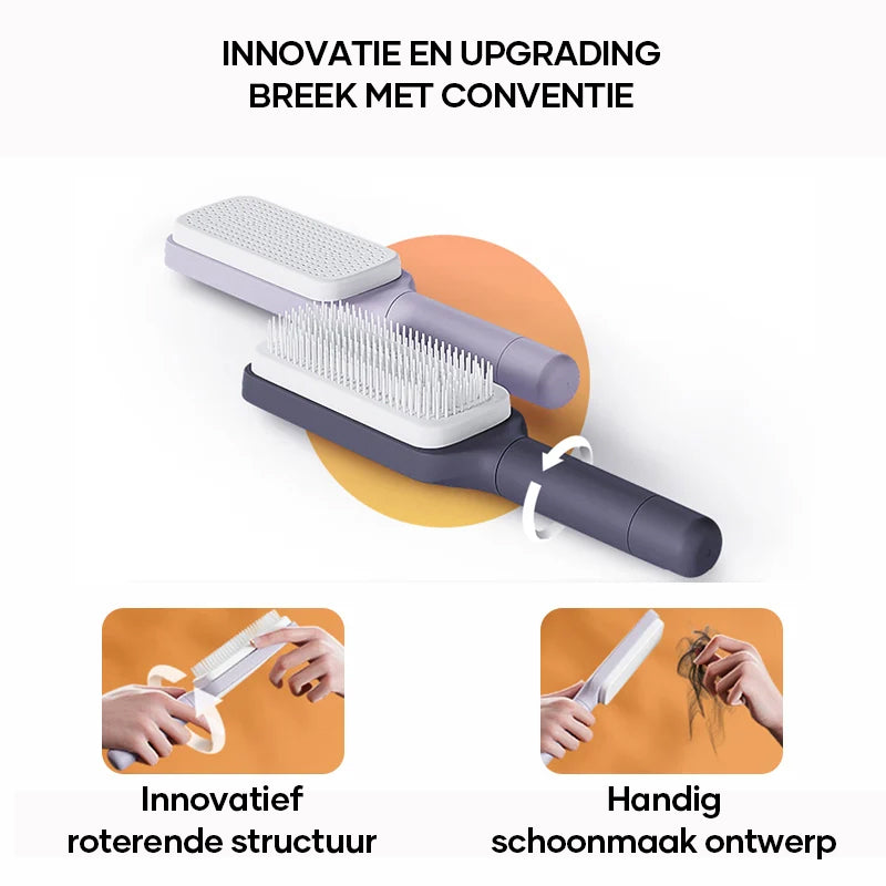 Zelfreinigende antistatische massagekam