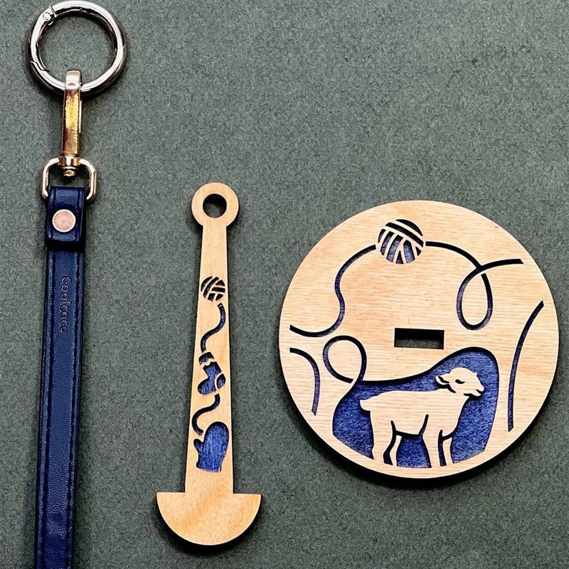 Houten polsgarenhouder