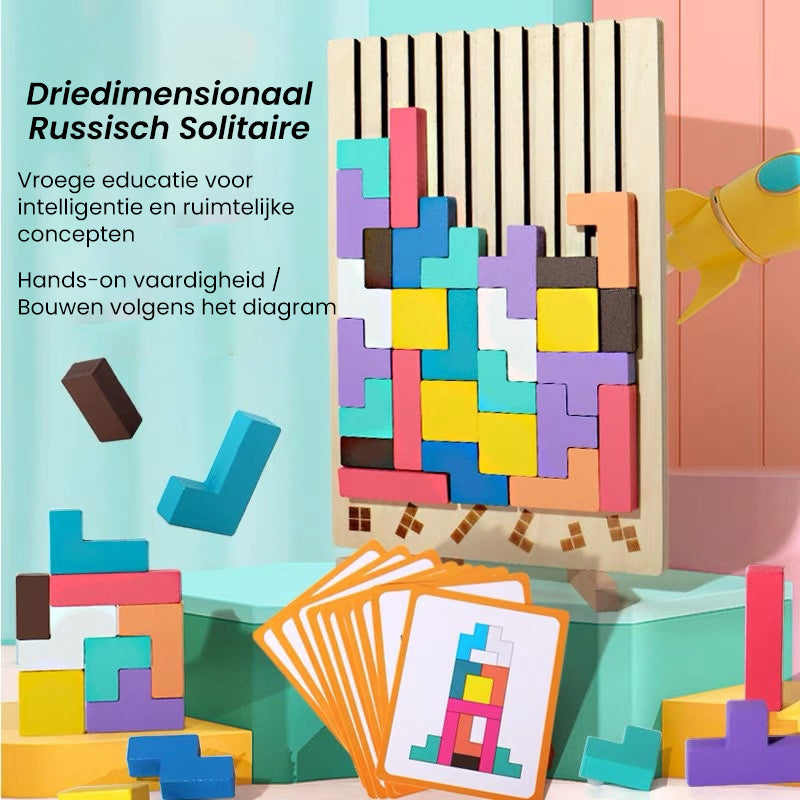 Houten Stapelpuzzelset