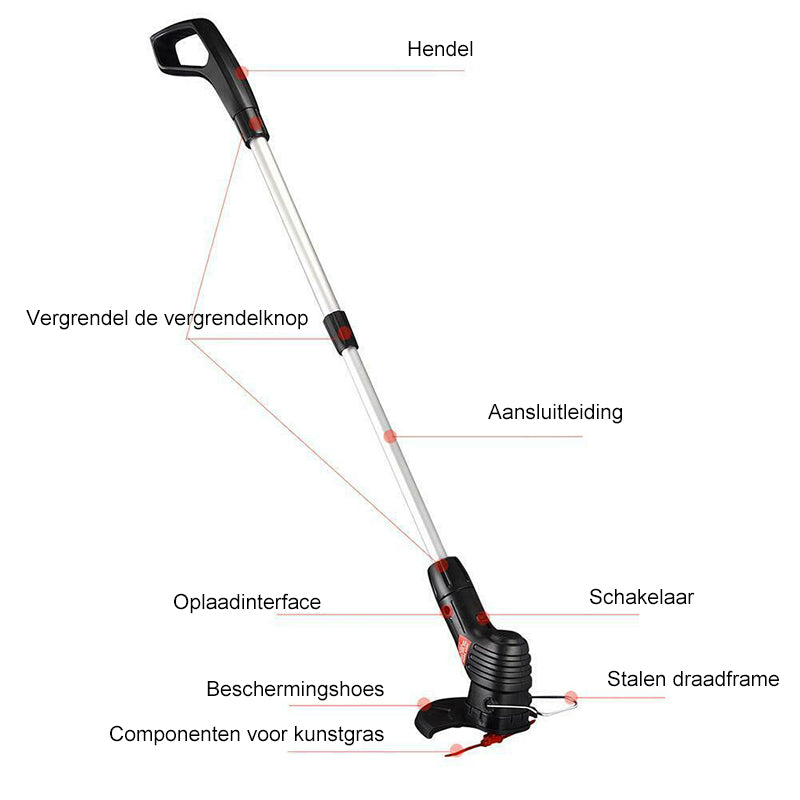 Draagbare elektrische grasmaaier