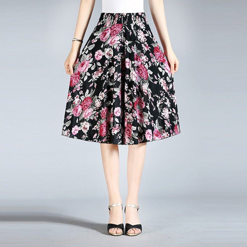 Culottes met wijde pijpen voor dames in vintage stijl