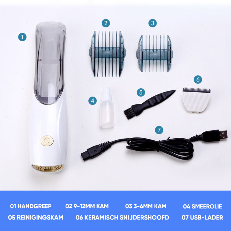 Huisdier Tondeuse Met Zuigkracht