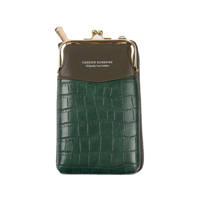 Verticale mobiele telefoonhoes met krokodillenprint