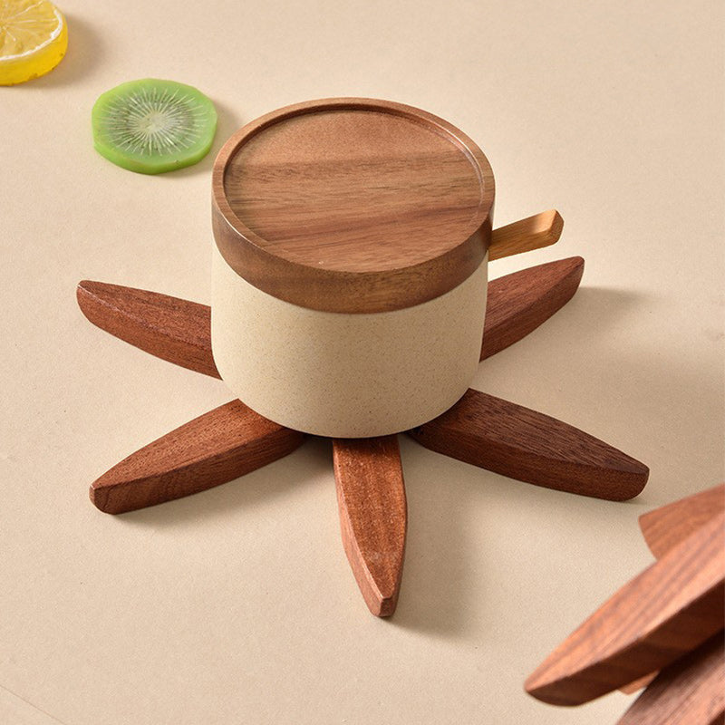 Een boom massief houten isolatieplacemat