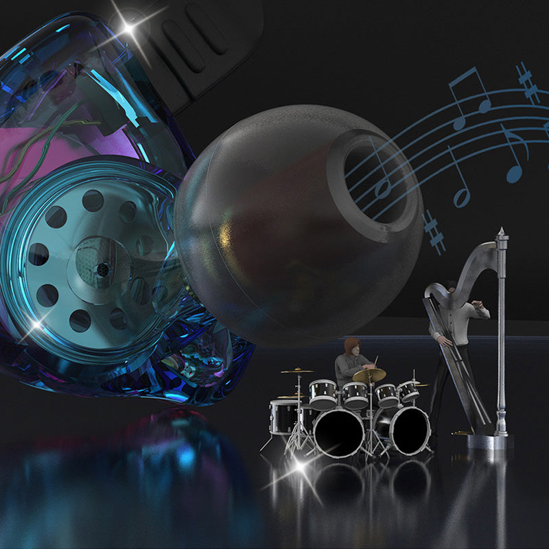 Draagbare bedrade oortelefoon met microfoon