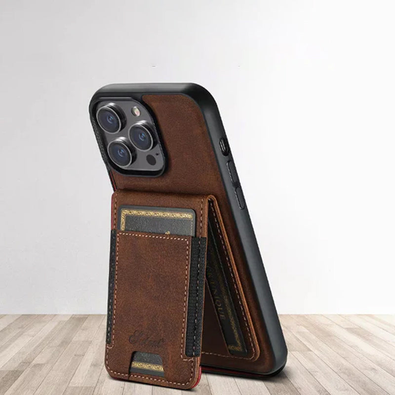 Leren kaarthouder telefoonhoesje