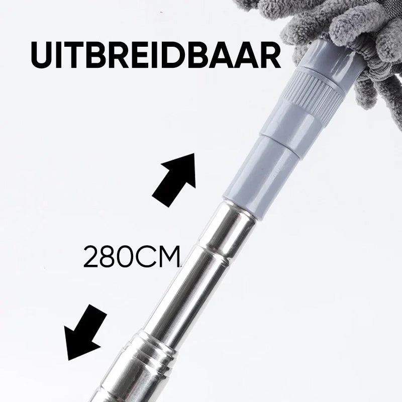 Intrekbare wasbare gebogen microfiber stofdoek