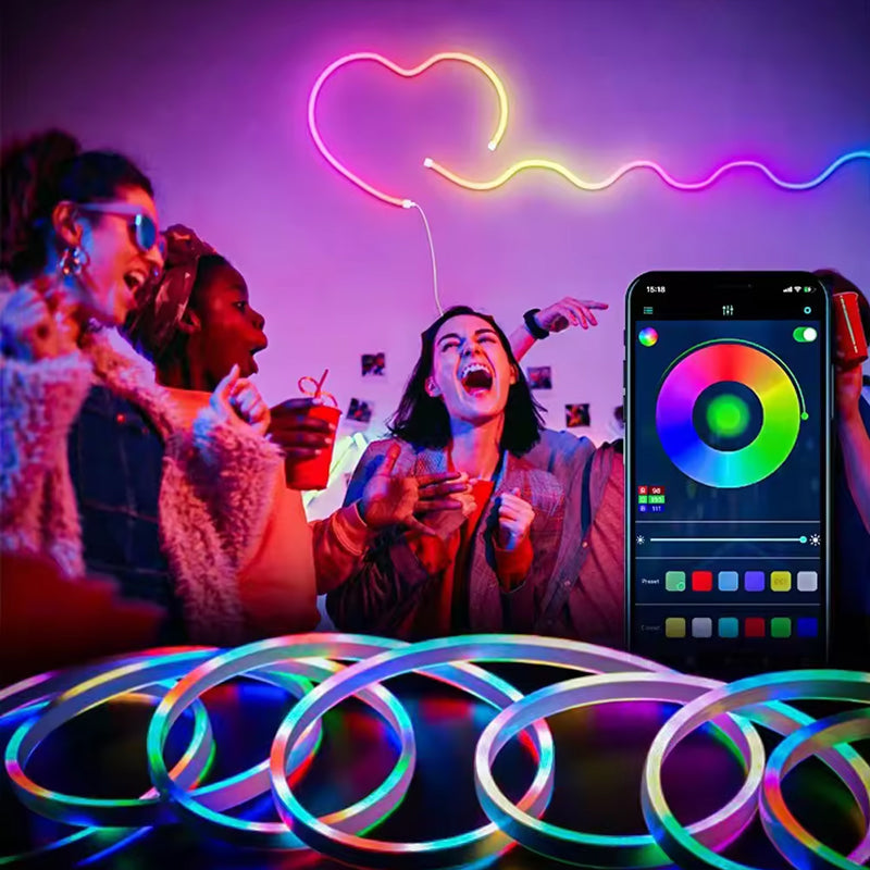 Verlichte muziek-neonstrip