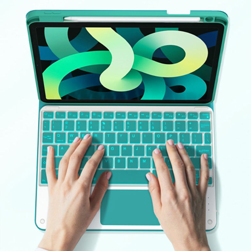 Afneembaar draadloos toetsenbord met hoesje en potloodhouder