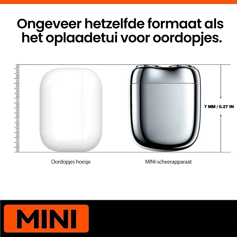 Oplaadbaar waterdicht compact elektrisch scheerapparaat voor thuis, auto, reizen