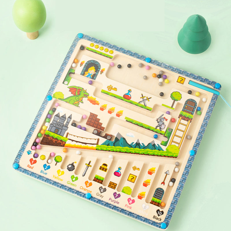 Magnetisch kleuren- en nummerdoolhof