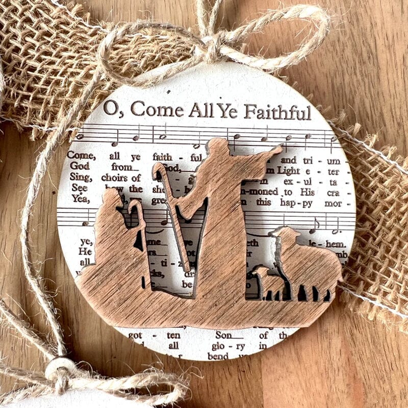 Muziekblad Kerstornament