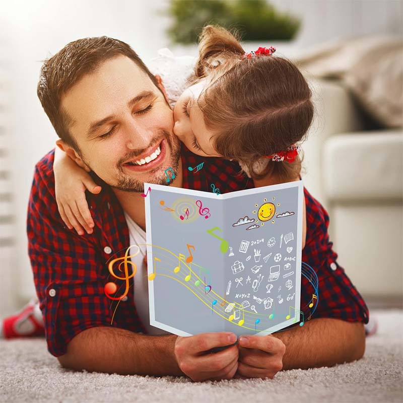 Handgemaakt getekend geluidsgroetkaartje