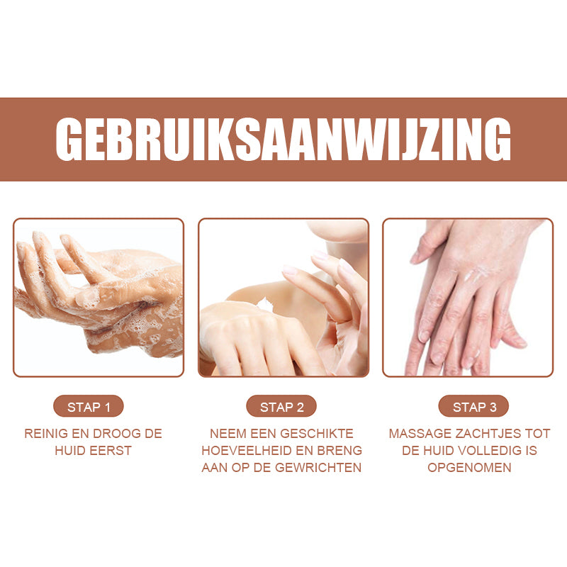 Donkere knieën en ellebogen Sterke bleekcrème