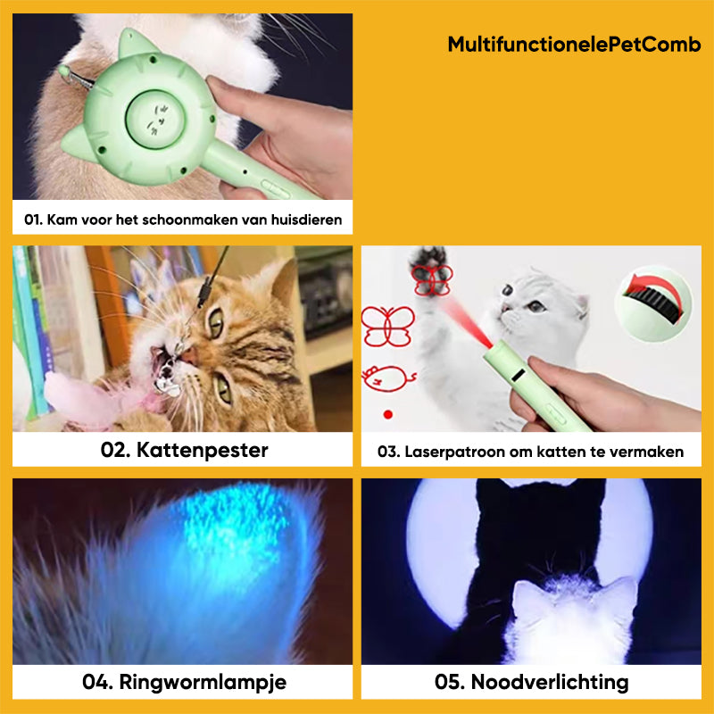 Intrekbare katteaser huisdierenkam