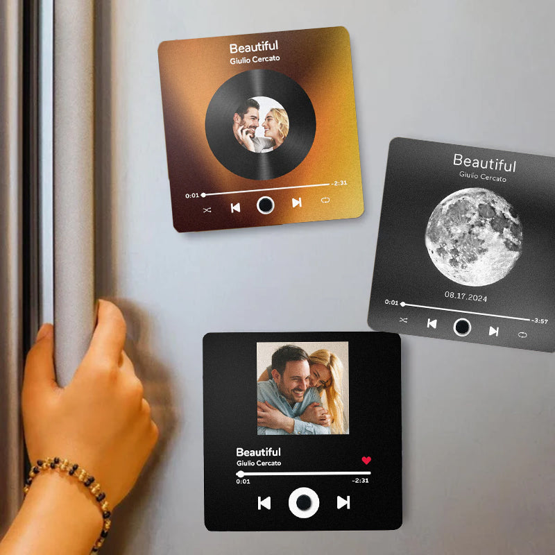 Albumkoelkaststickers – Decoratieve muziek- en fotolijst voor koppels