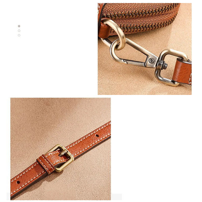 Mini-crossbodytas van zacht leer