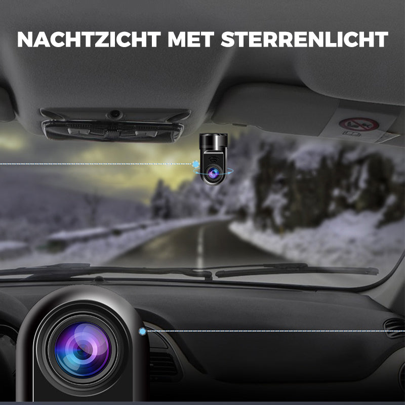 1080P HD 360° roterende Mini ADAS-dashcam