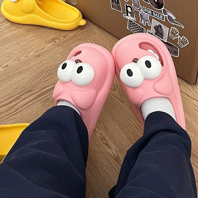 Grote ogen hond pantoffel