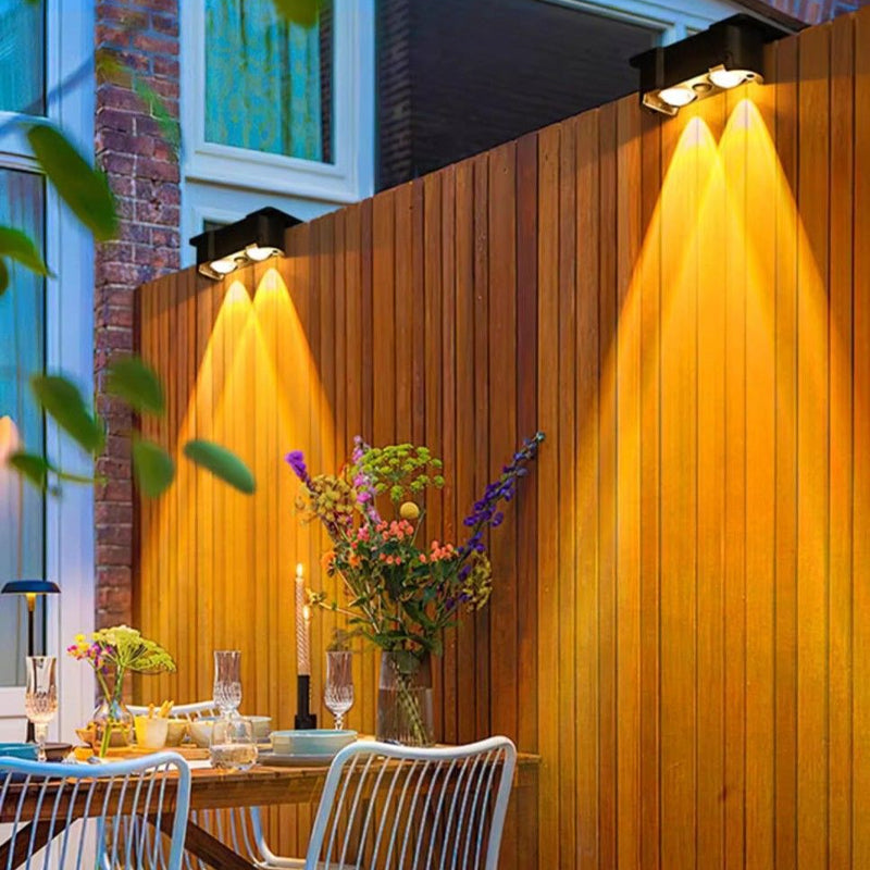 Waterdichte buitenwandlamp op zonne-energie