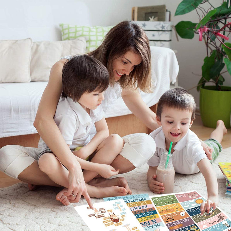 Boho PreK Educatieve posters 16 stuks