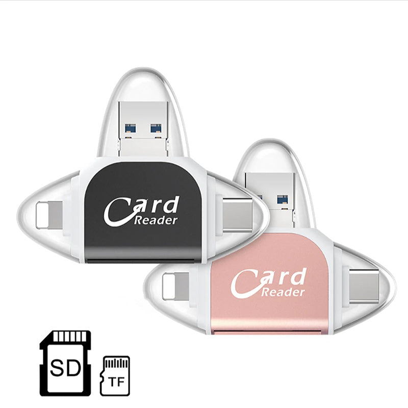 Multi-poort 4 in1 universele SD TF-kaartlezer