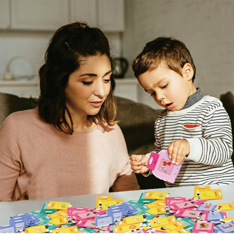 Sprekende flitskaarten voor peuters van 2-4 jaar, 224 zichtwoorden