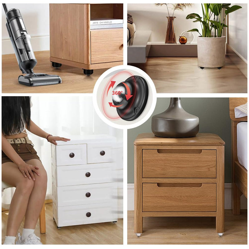 Zelfklevende kogellagervielrichtingswiel stille wiel