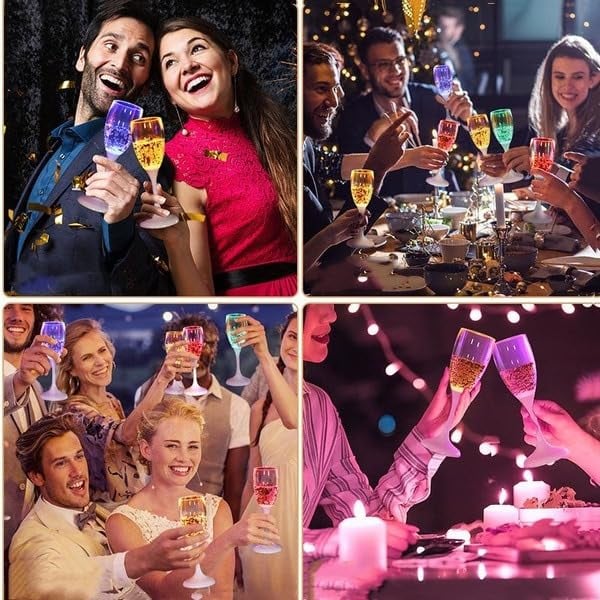 Lichtgevend champagneglas