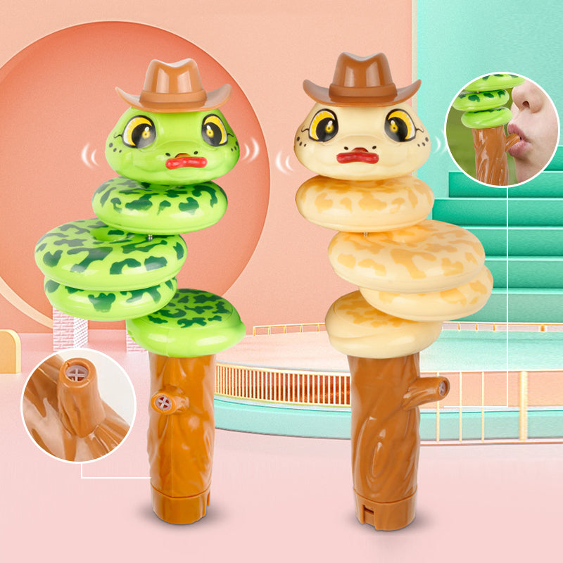 Verdraaide balans Zwaaiende slangfluitje speelgoed