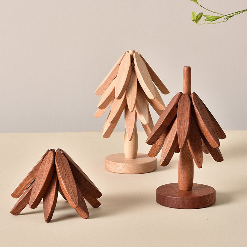 Een boom massief houten isolatieplacemat