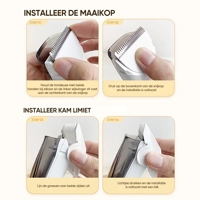 SAKER® Geïntegreerde tondeuse voor scheren en zuigen