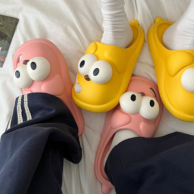 Grote ogen hond pantoffel