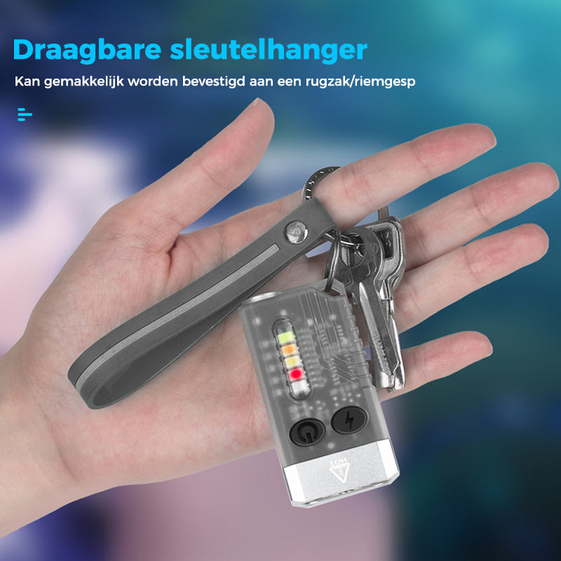 Kleine krachtige EDC-zaklamp met rood UV-blauw licht