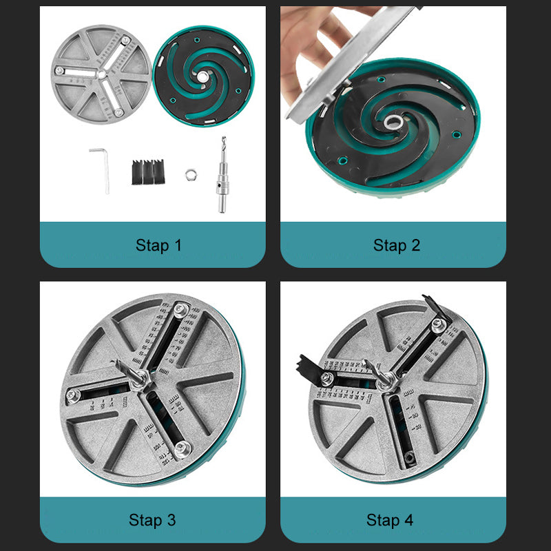 Verstelbare snijgereedschappen voor houtbewerking, gatopener
