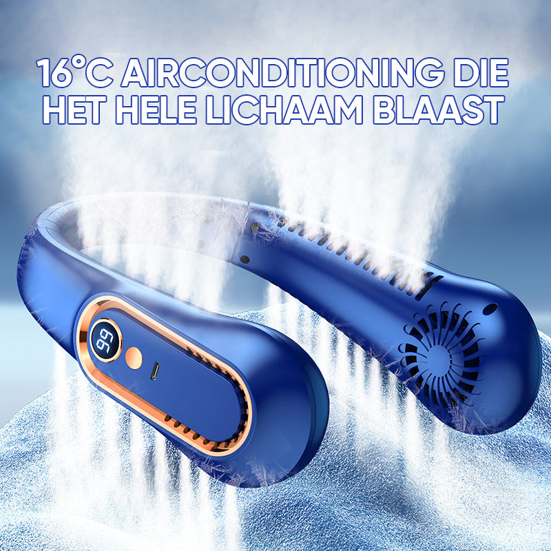 Nekventilator Oplaadbare USB-koelventilator 5 snelheden instelbaar