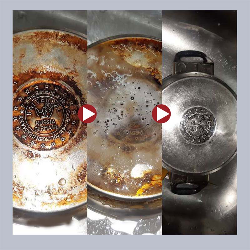 Magische reinigingspasta voor roestvrij staal
