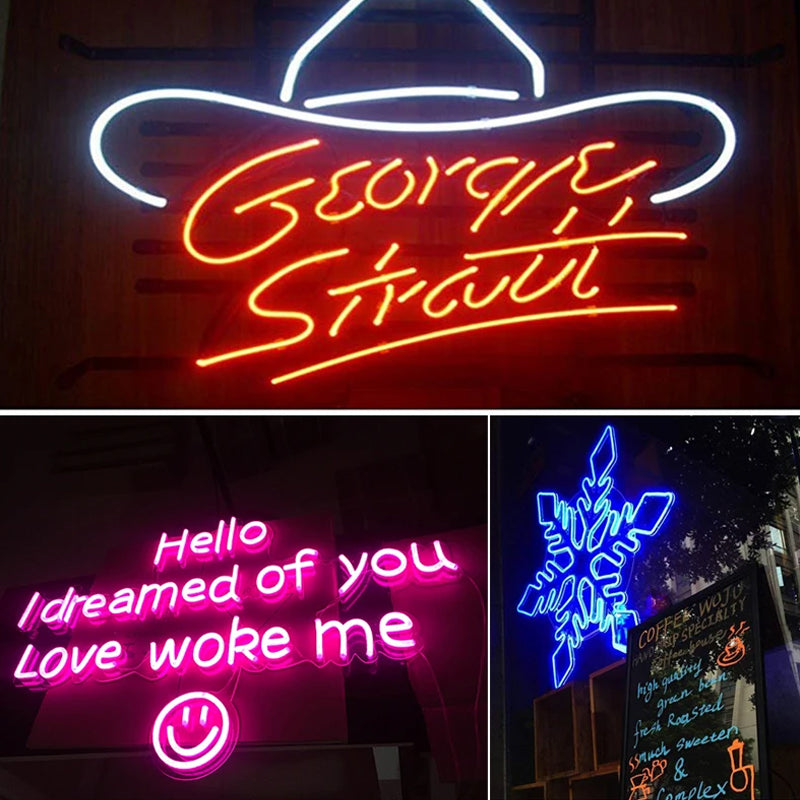 Verlichte muziek-neonstrip