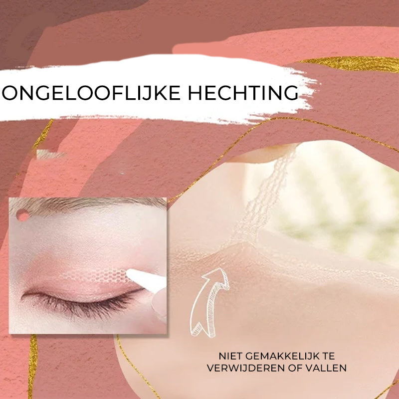 Lijmvrije onzichtbare dubbele ooglidsticker Sticker